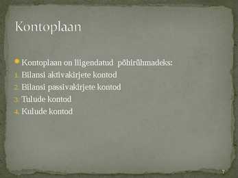 Raamatupidamise sise-eeskiri #7