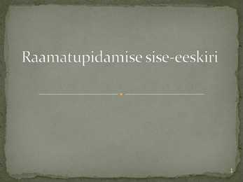 Raamatupidamise sise-eeskiri