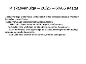 Arengupsüholoogia #5