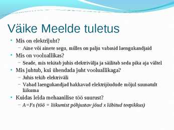 Pinge ja pinge ühik #2