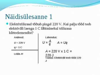 Pinge ja pinge ühik #7