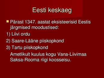 Eesti ajalugu #11