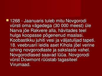 Eesti ajalugu #13