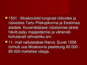 Eesti ajalugu #14