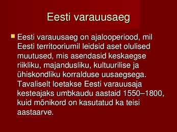 Eesti ajalugu #15