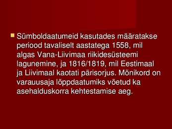 Eesti ajalugu #16