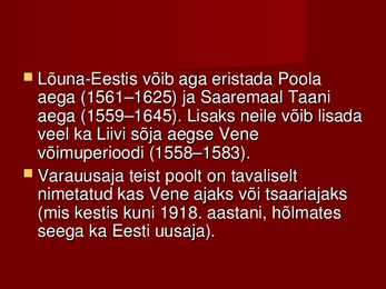 Eesti ajalugu #19