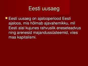 Eesti ajalugu #22