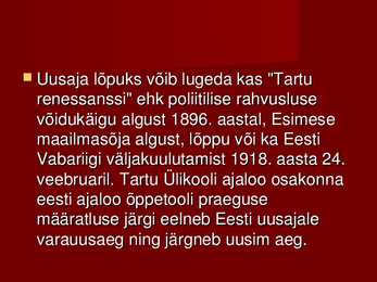 Eesti ajalugu #24