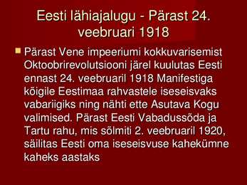 Eesti ajalugu #27