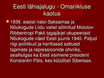 Eesti ajalugu #28