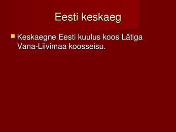 Eesti ajalugu #9