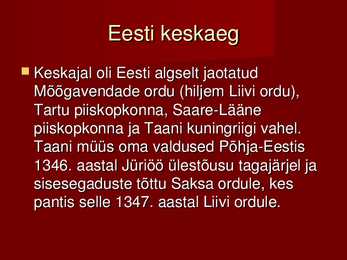 Eesti ajalugu #10