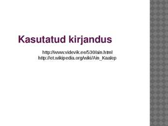 Ain Kaalep #7