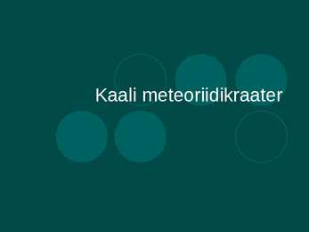 Kaali meteoriidikraater