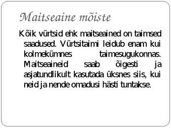 Maitseained #3