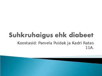 Suhkruhaigus
