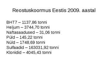 Heitvetest pärinev reokoormus ning selle probleemid #7