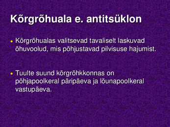 Tsüklonid ja Antitsüklonid #11