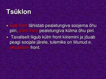 Tsüklonid ja Antitsüklonid #7