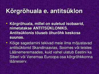 Tsüklonid ja Antitsüklonid #10