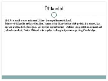 Keskaja haridus ja koolid #4