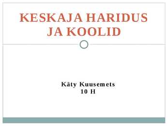 Keskaja haridus ja koolid