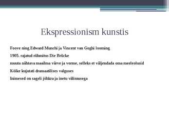 Ekspressionismi kokkuvõte #5