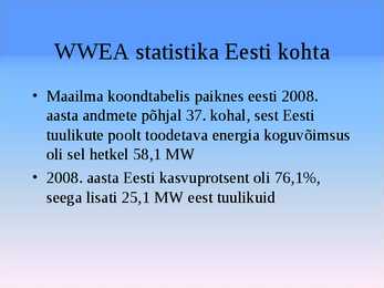Tuuleenergia kokkuvõte #9