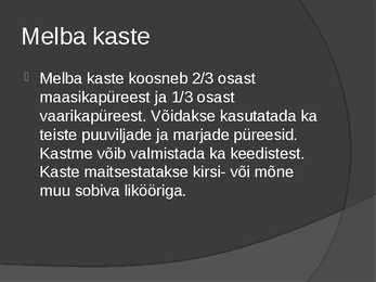 Kreemid ja magusad kastmed #7