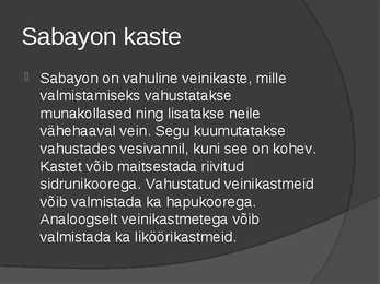 Kreemid ja magusad kastmed #8