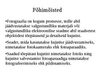 Fotograafia - slideshow #2