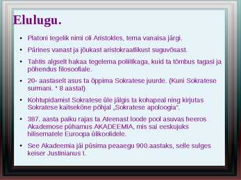 Platoni elulugu #2