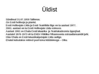 Olav Ehala elulugu #2