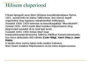 Helilooja - Mart Saar #4