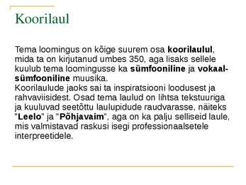 Helilooja - Mart Saar #7