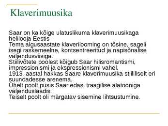Helilooja - Mart Saar #9