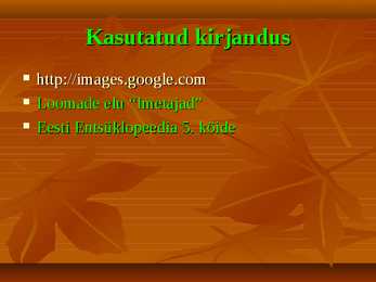 Laiskloom - referaat #9