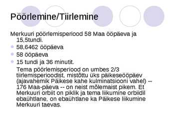 Merkuuri powrpointi esitlus #5