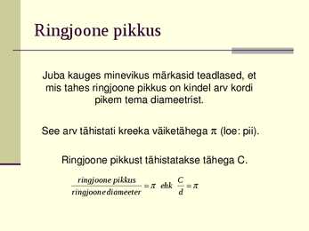 Ringjoon ja selle pikkus #6