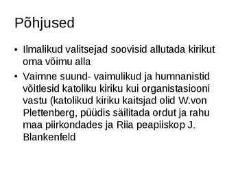 Reformatsioon ehk usupuhastus #5