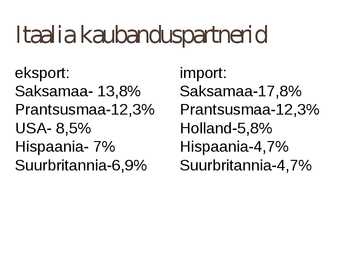 Itaalia rahvastik ja majandus #8