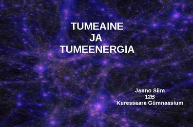 Tume aine ja tume energia