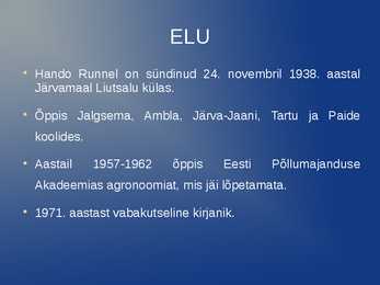 Hando Runnel-esitlus #2