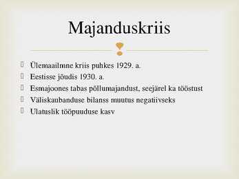 Suure kriisi aastad #2
