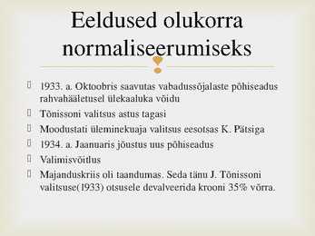 Suure kriisi aastad #7
