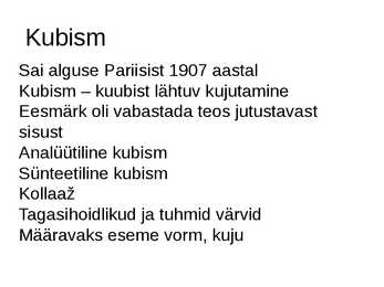 Kubism- slaidid- #2