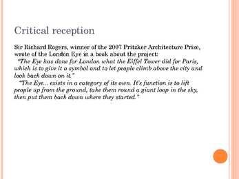 London Eye Power Point esitlus #5
