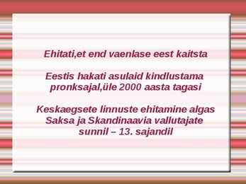 Eesti keskaegsed linnused #2
