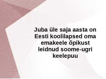 Soome-Ugri keelkond #2